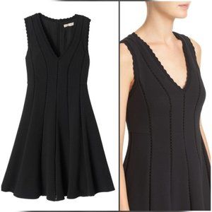 Rebecca Taylor Black Sleeveless Mini Dress |Size 2 - LBD Textured Knit dress